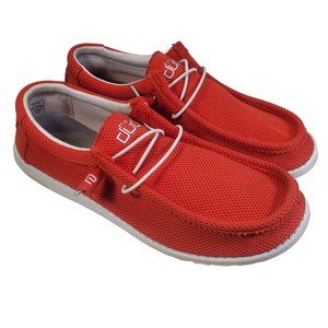 Hey Dude Wally Sox Red Mens Casual Moccasins Size 13